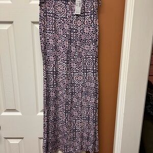 Westport Floral Maxi Skirt in Pink and Blue